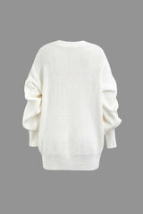 Oversized Button Front Knit Cardigan