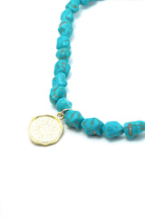 Sun Turquoise Beaded Necklace