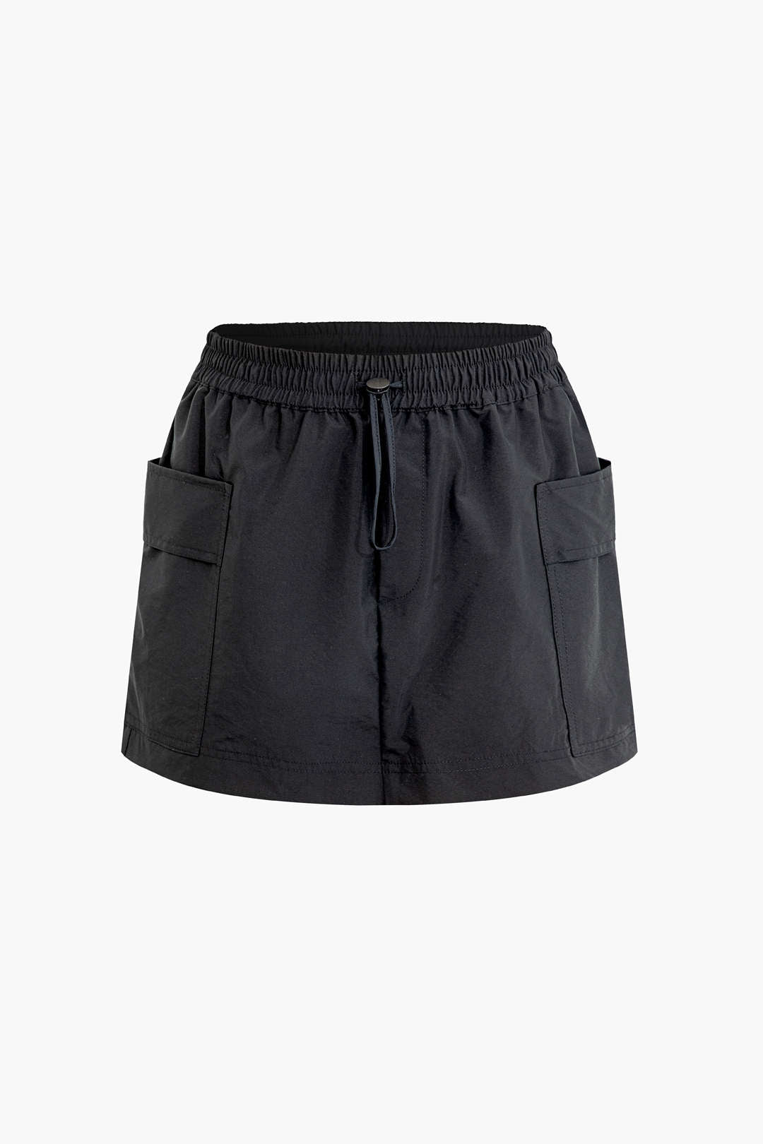 Elastic Waist Drawstring with Pocket Skort