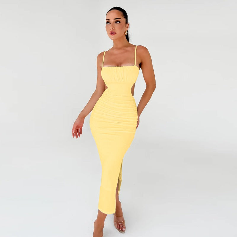 Dana Backless Cut Out Bodycon Maxi Dress