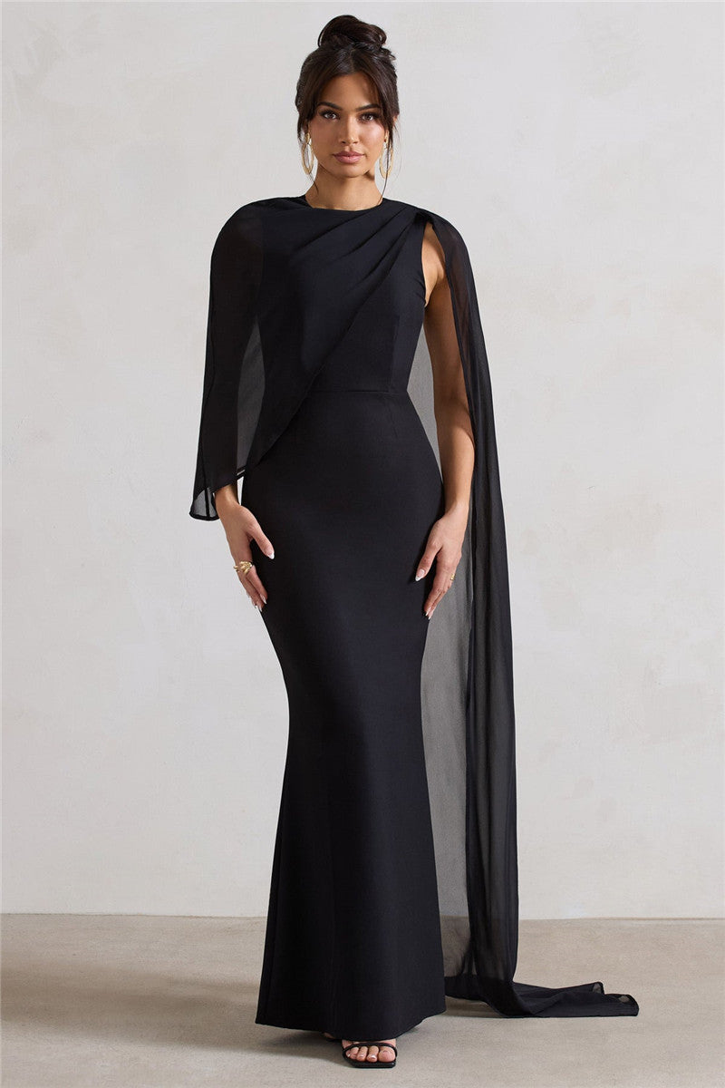 Brandi Cloak Sleeves Maxi Dress