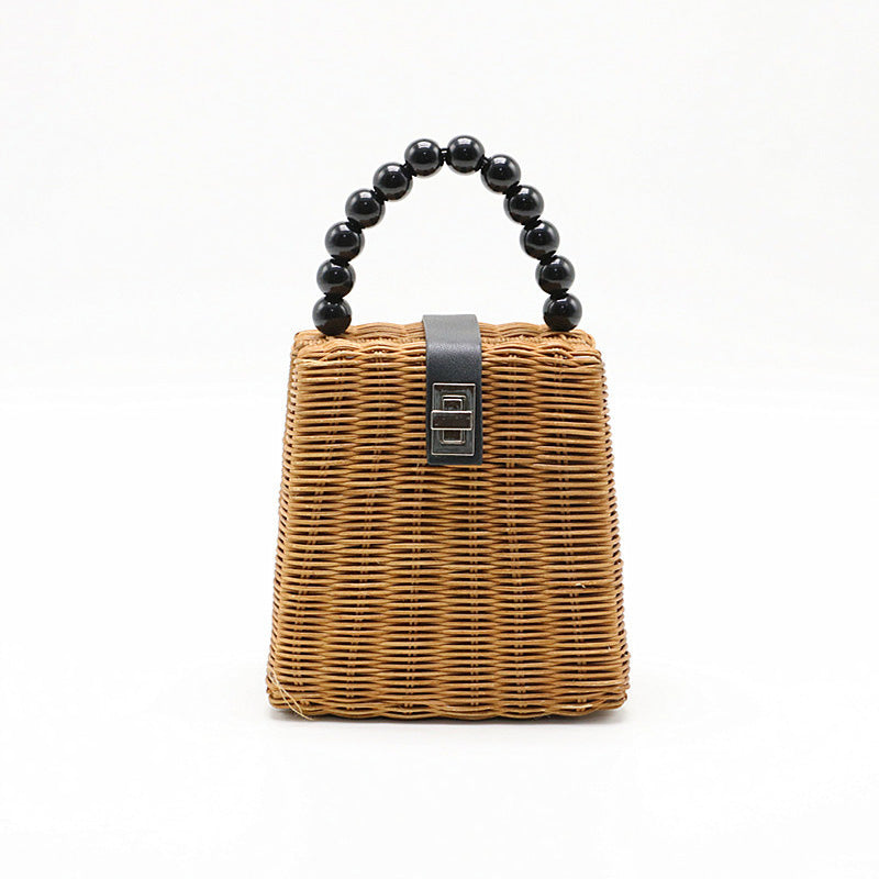 Connie Woman Mini Rattan Handbag