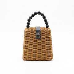 Connie Woman Mini Rattan Handbag