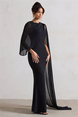 Brandi Cloak Sleeves Maxi Dress