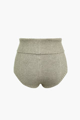 Foldover Waist Knit Shorts