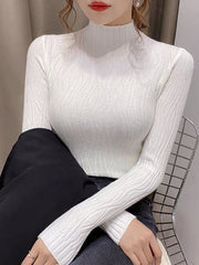 Denise Solid Basic Knitted Women Sweater