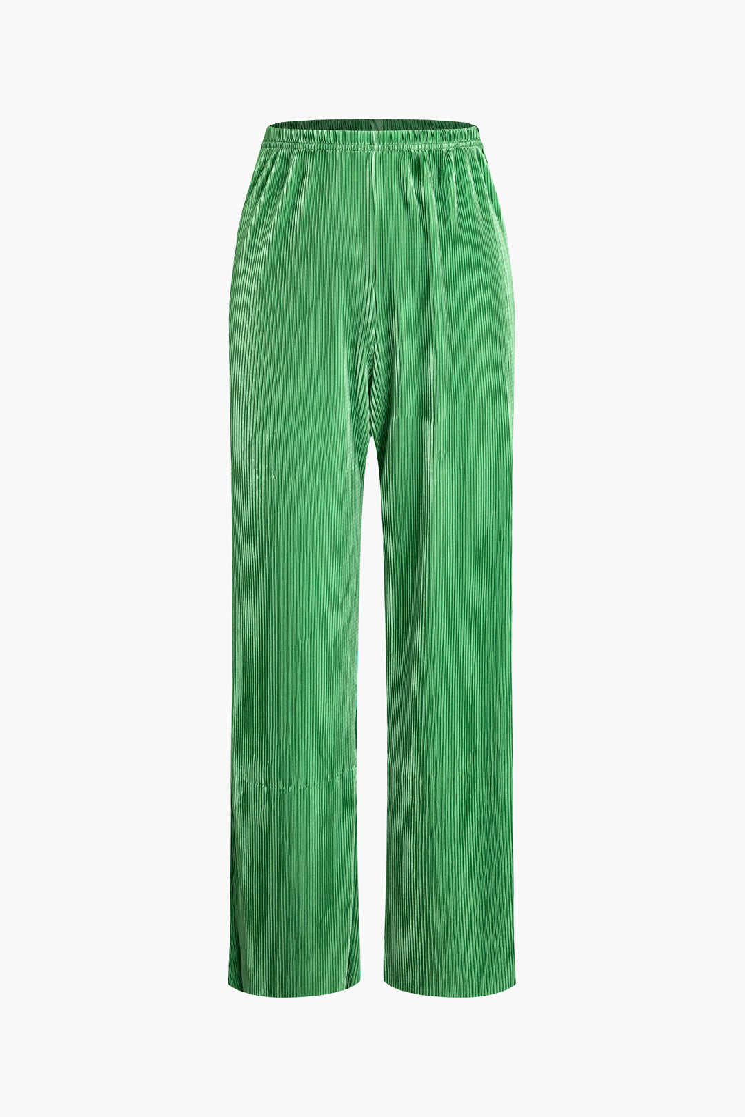 Solid Straight Leg Pants