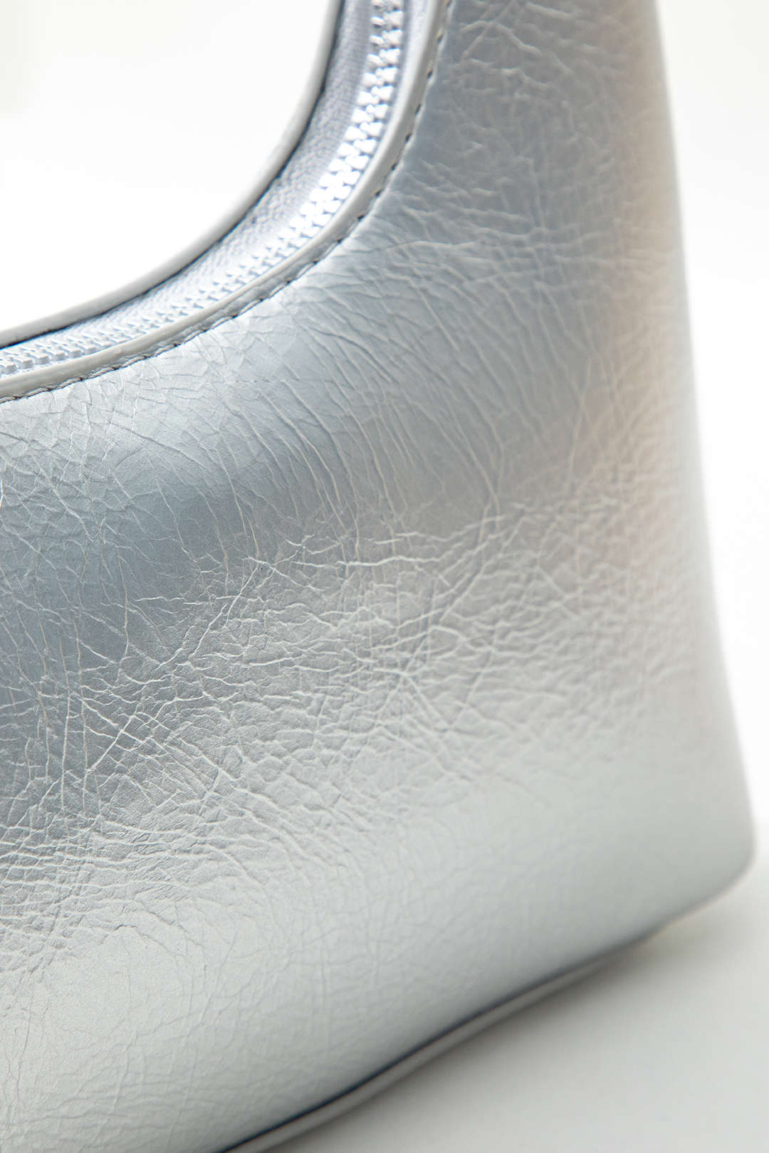 Textured Metallic Faux Leather Tote Bag