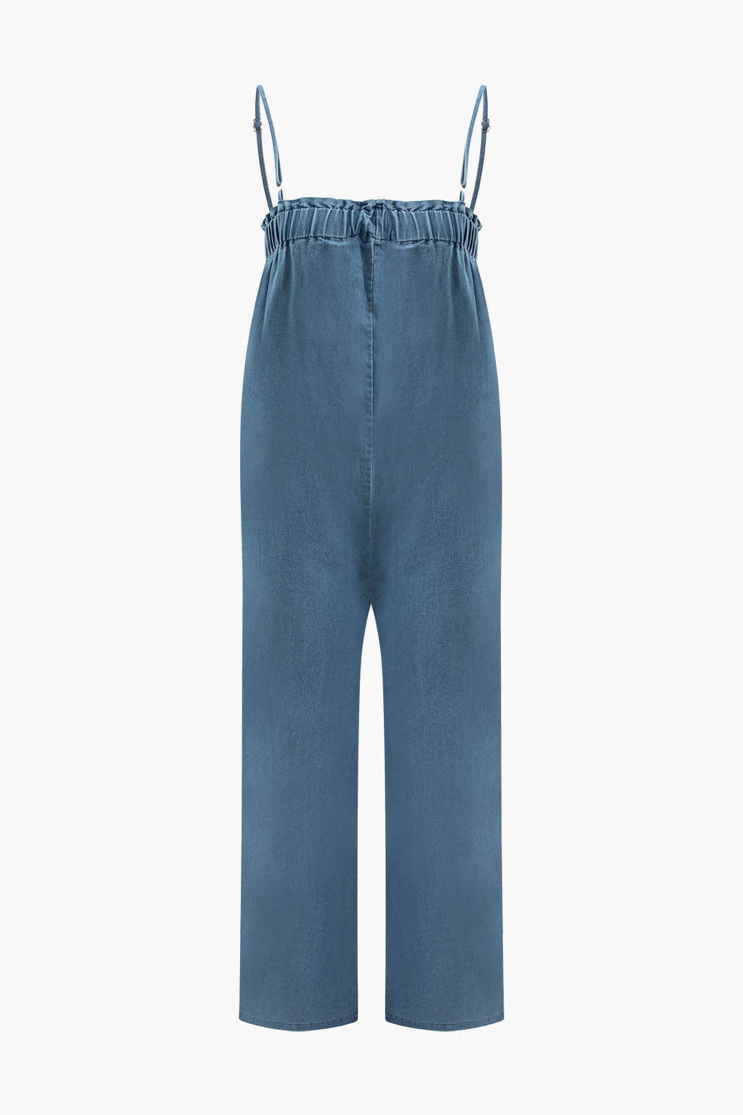 Adjustable Strap Denim Jumpsuit