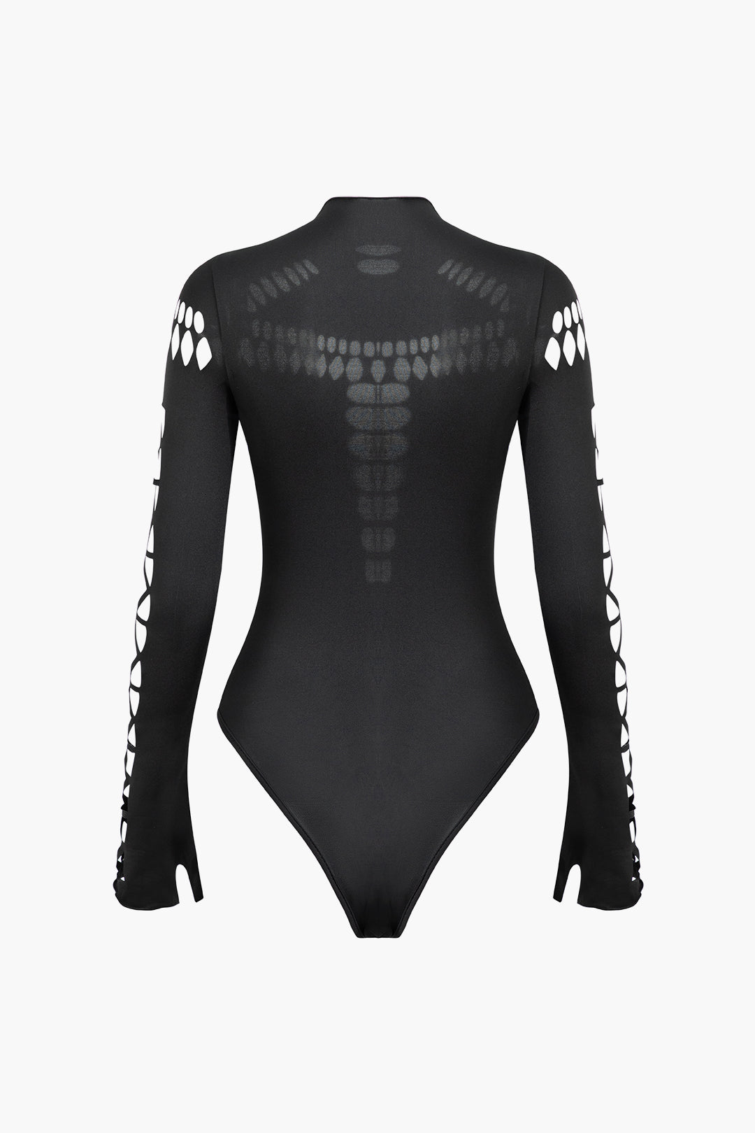 Mock Neck Cut Out Long Sleeve Bodysuit