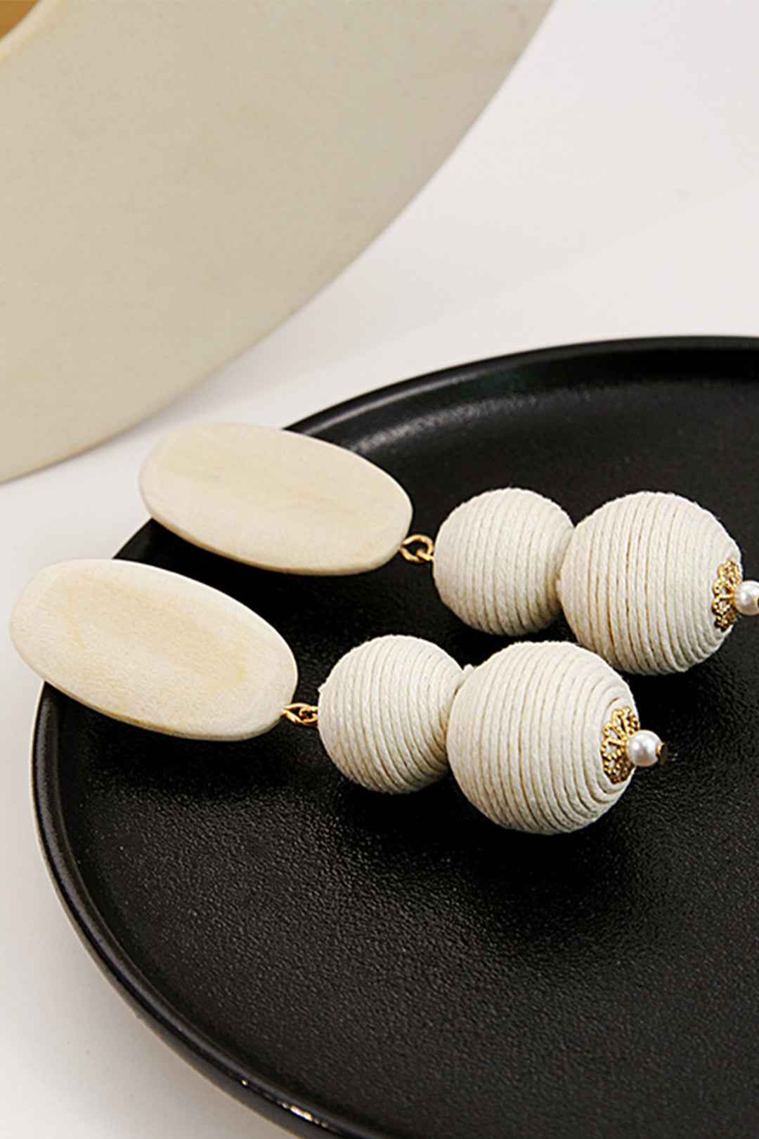 Woven Balls Drop Earrings