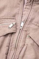 Flap Pocket Zip Up Jacket