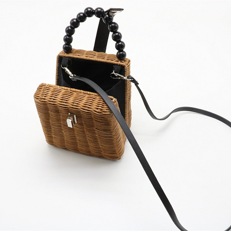 Connie Woman Mini Rattan Handbag