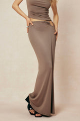 Cut Out Mermaid Maxi Skirt