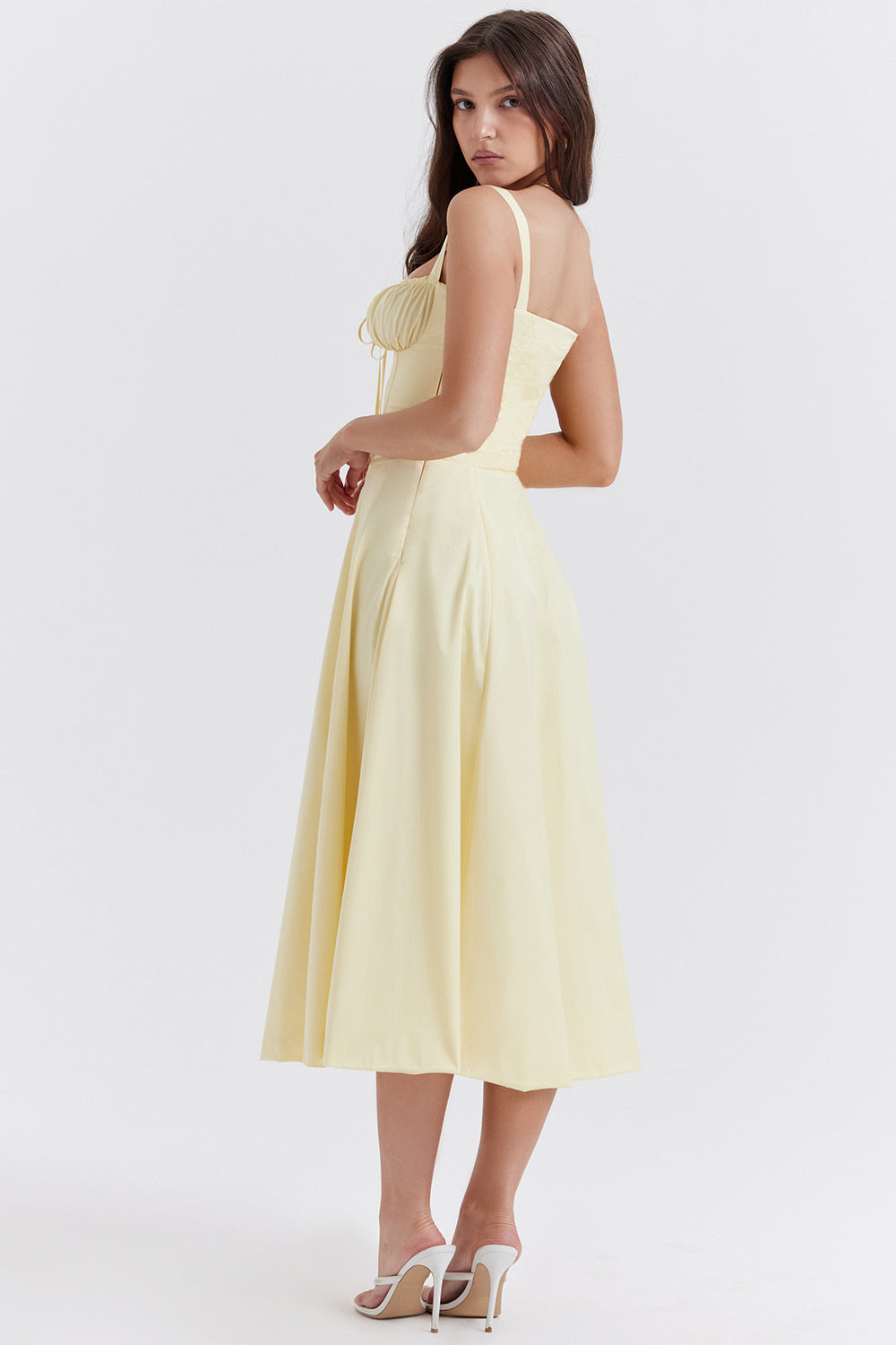 Charlotte Spaghetti Strap Sleeveless A-line Midi Dress