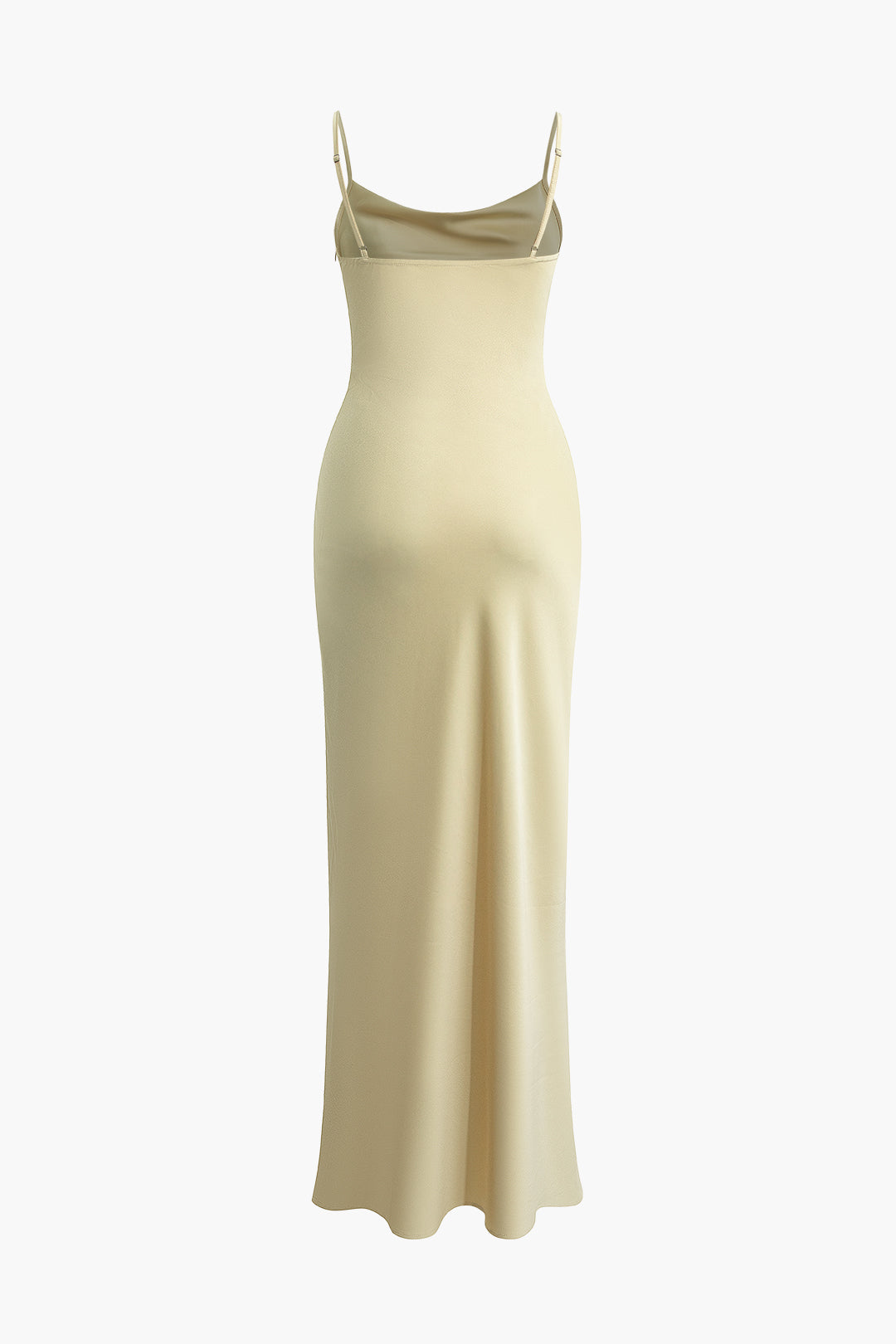 Solid Cowl Neck Strap Maxi Dress