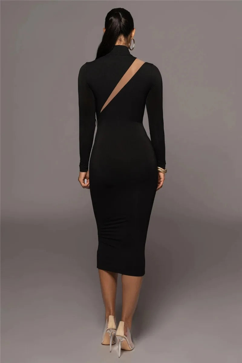 Alanna Long Sleeve Bodycon Sexy Maxi Dress