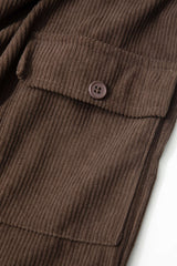 Drawstring Flap Pocket Straight Leg Cargo Pants