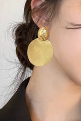 Big Disc Drop Earrings