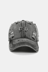 Faded Ripped Denim Baseball Cap