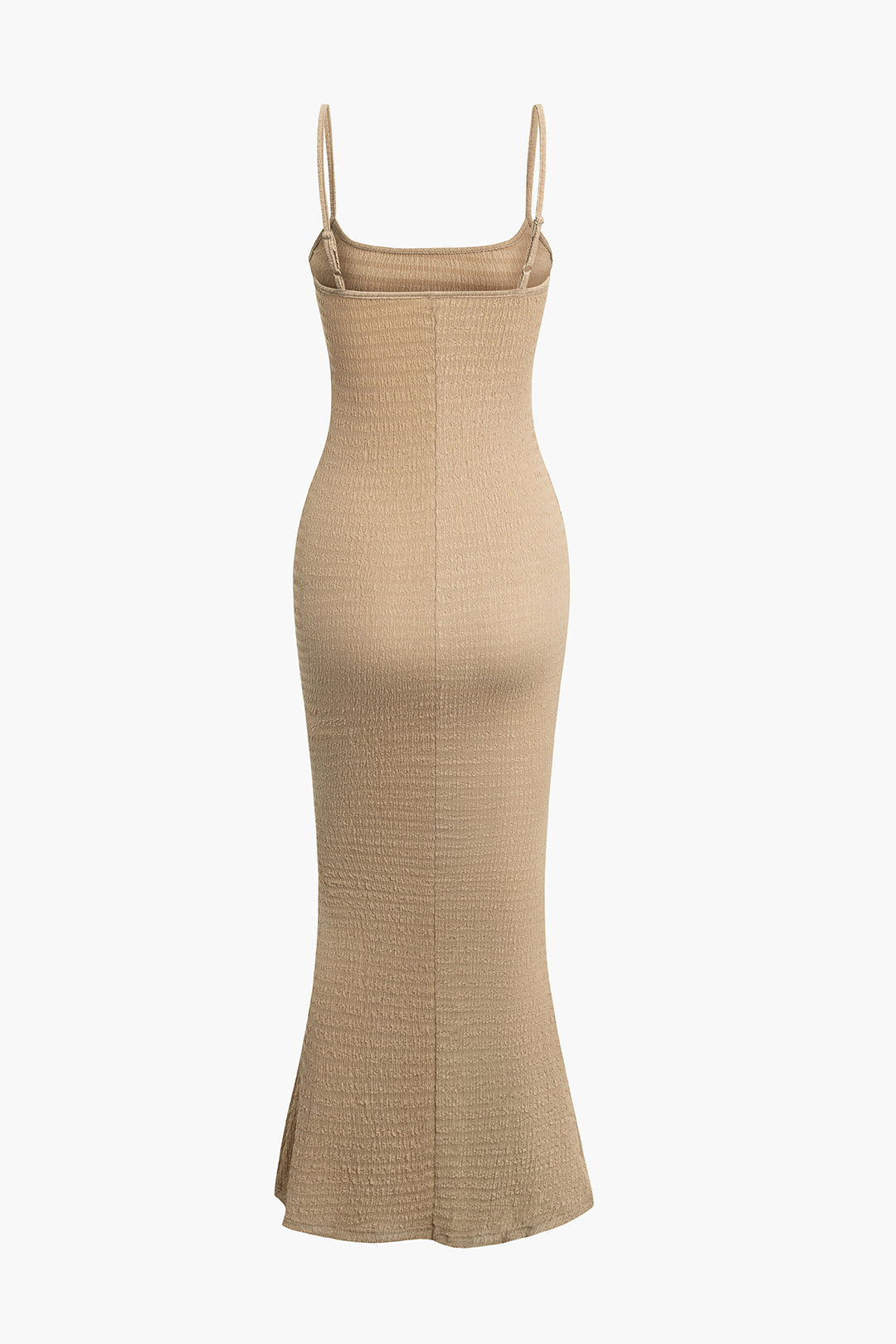 Solid Texture Slip Maxi Dress