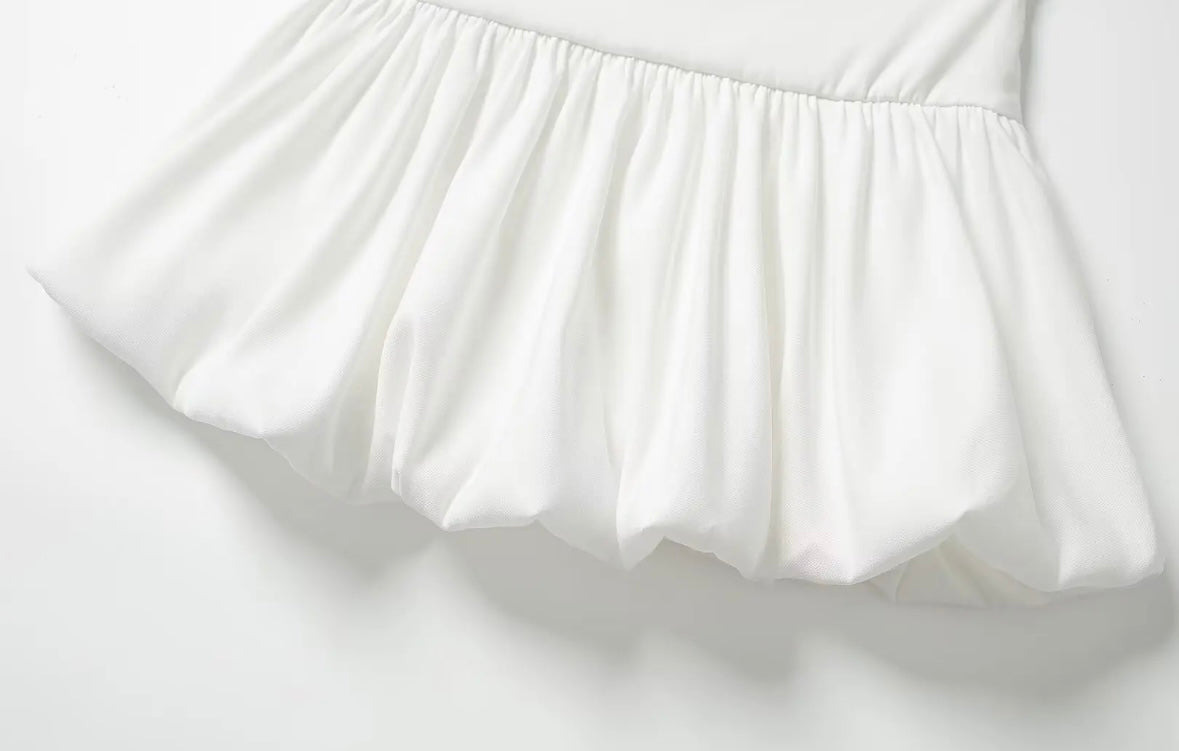 Y2K Pleated Bubble Mini Skirt