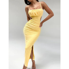 Dana Backless Cut Out Bodycon Maxi Dress