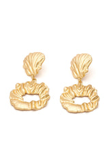 Ruched Texture Metal Earrings