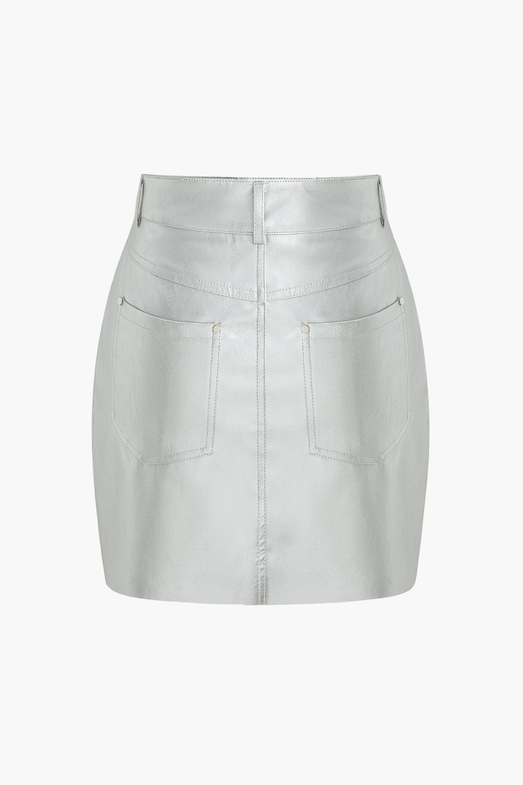 Faux Leather High Waist Mini Skirt