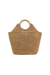 Braided Round Handle Tote Bag