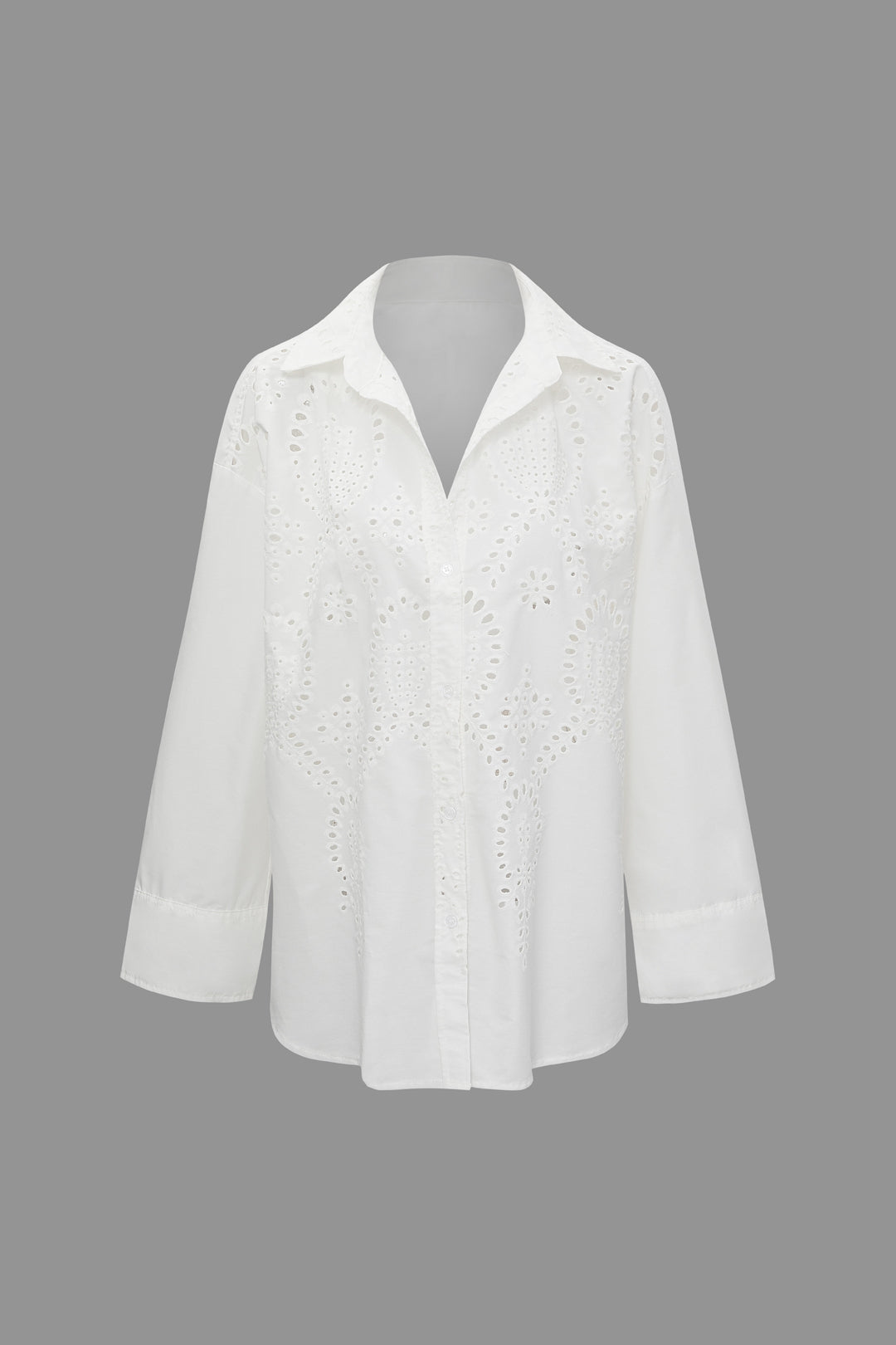 Cutout Embroidered Shirt