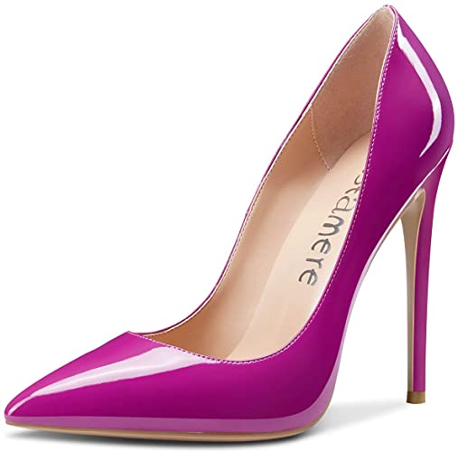 Shiny Purple Patent Leather High Heel Pumps