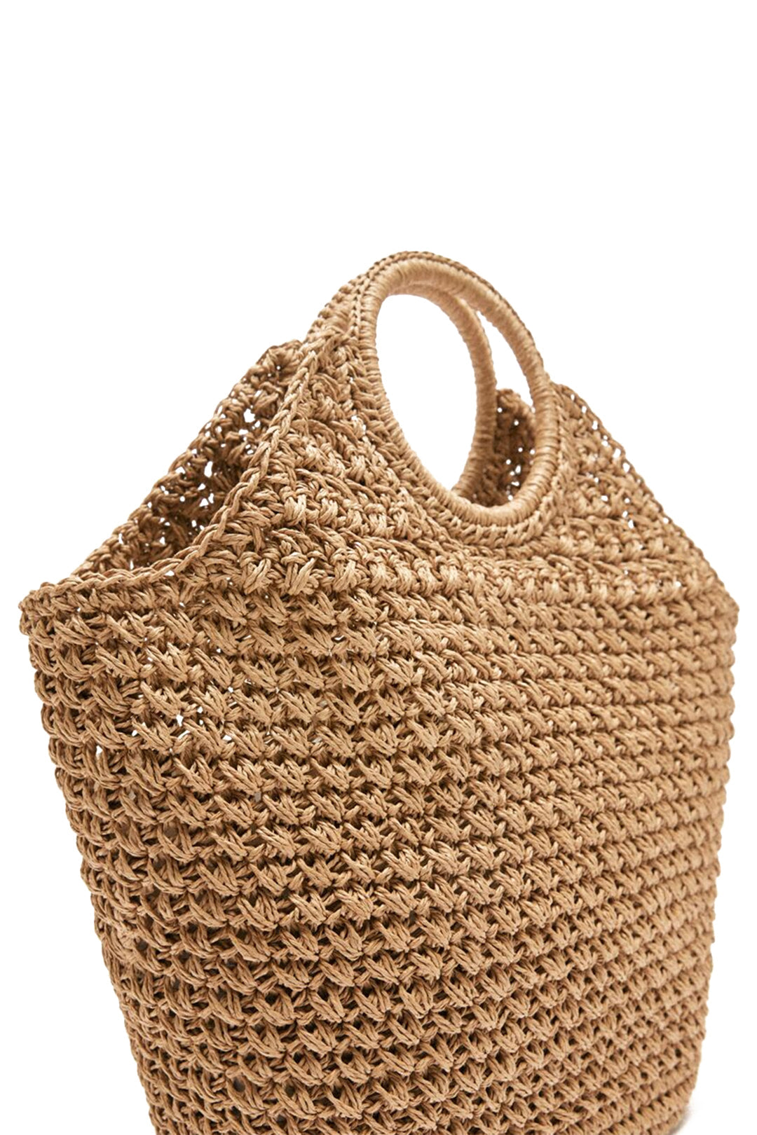 Braided Round Handle Tote Bag