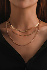 Triple-layered Cuban Chain Necklace