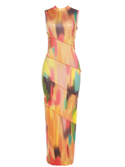 Patched Aura Maxi Dress