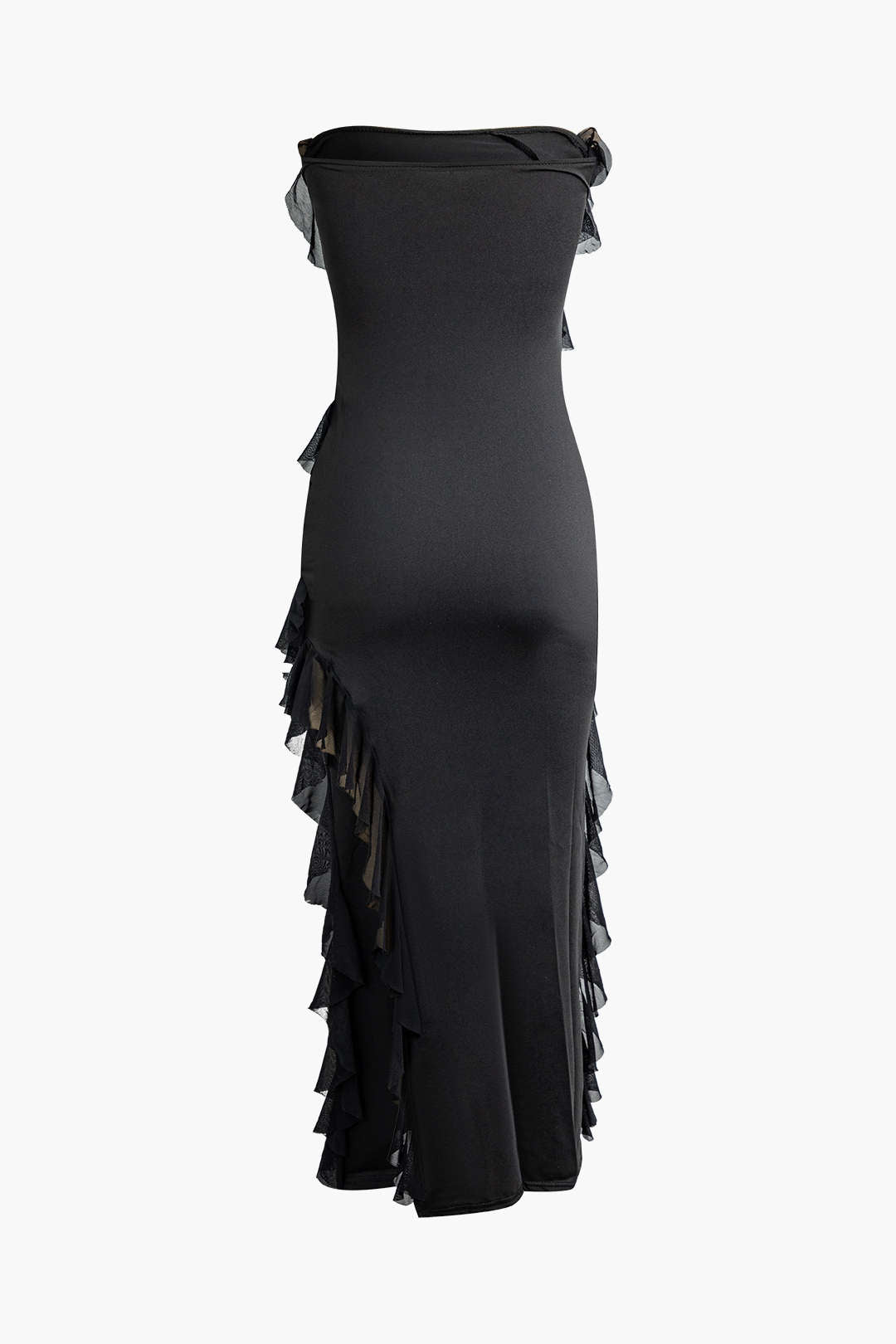 Ruffle Strapless Maxi Dress