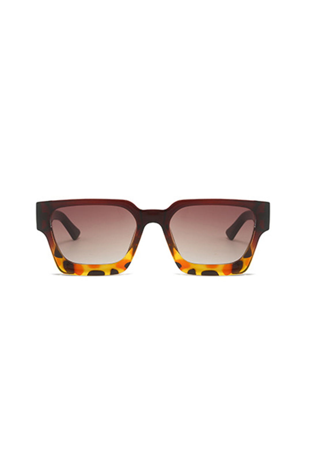 Leopard Print Square Frame Sunglasses