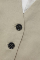 Linen-Blend Button Up Waistcoat