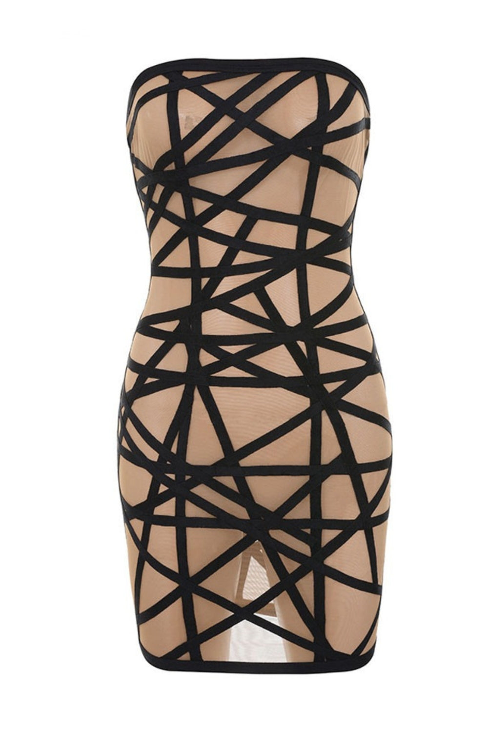 Amily Nude Mini Bandage Dress