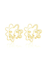 Face Charm Hollow Out Earrings