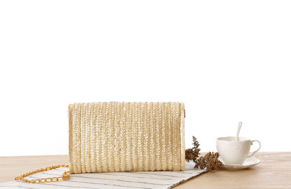 Alyssa Wheat Straw Woven Woman Shoulder Bag