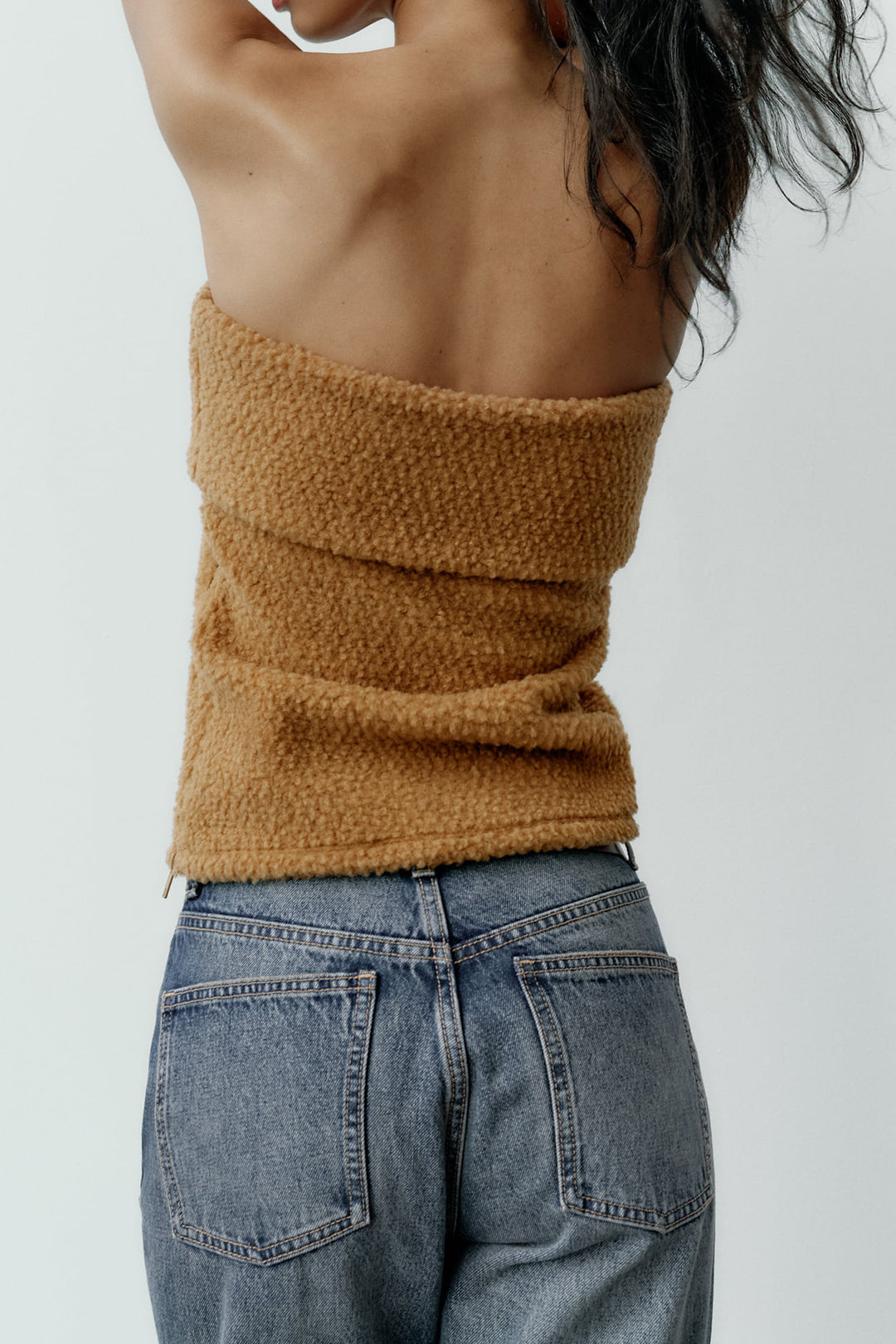 Fleece Strapless Tube Top