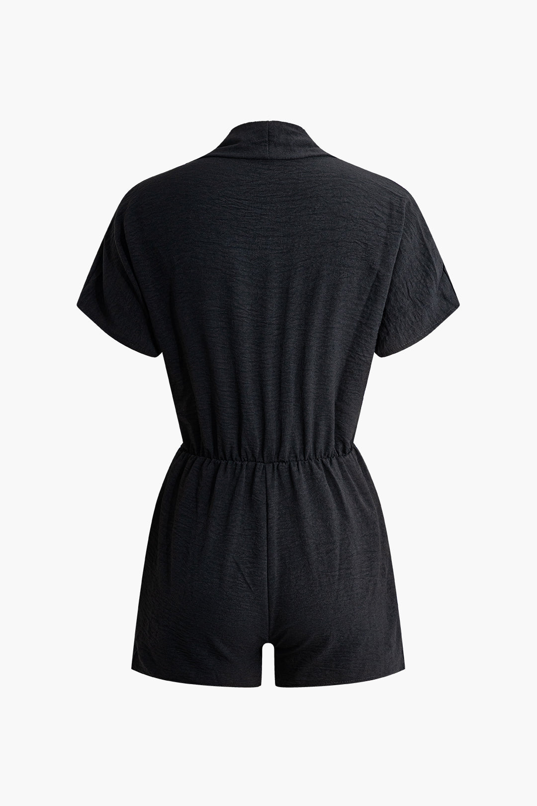 Ruched V-neck Romper