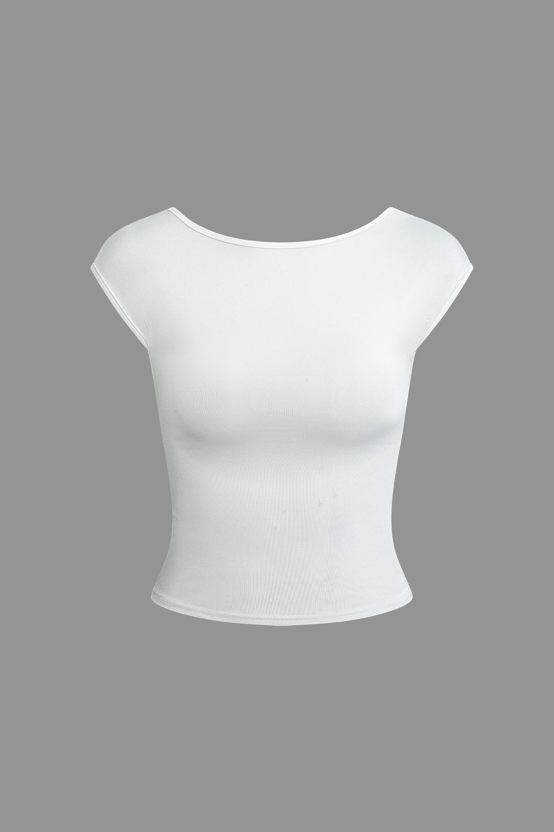 Backless Round Neck T-shirt