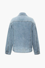 Denim Ripped Chest Pocket Jacket