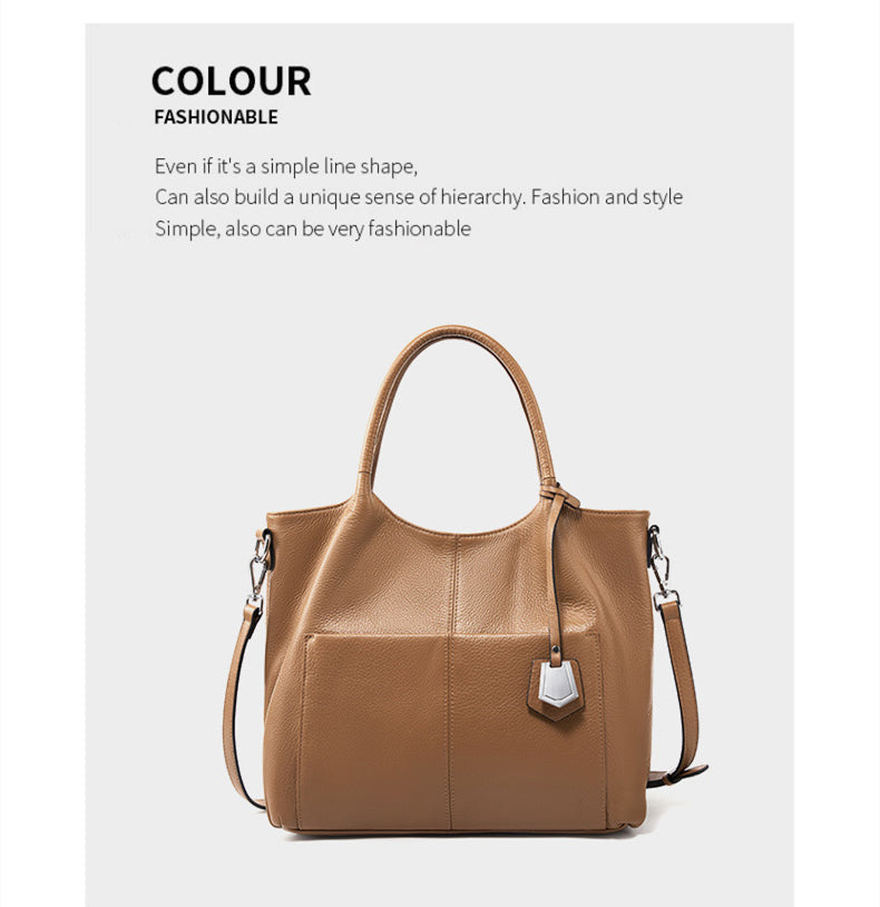 Catherine Genuine Leather Tote Handbag