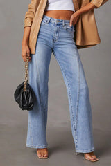 Faded Straight Leg Jeans