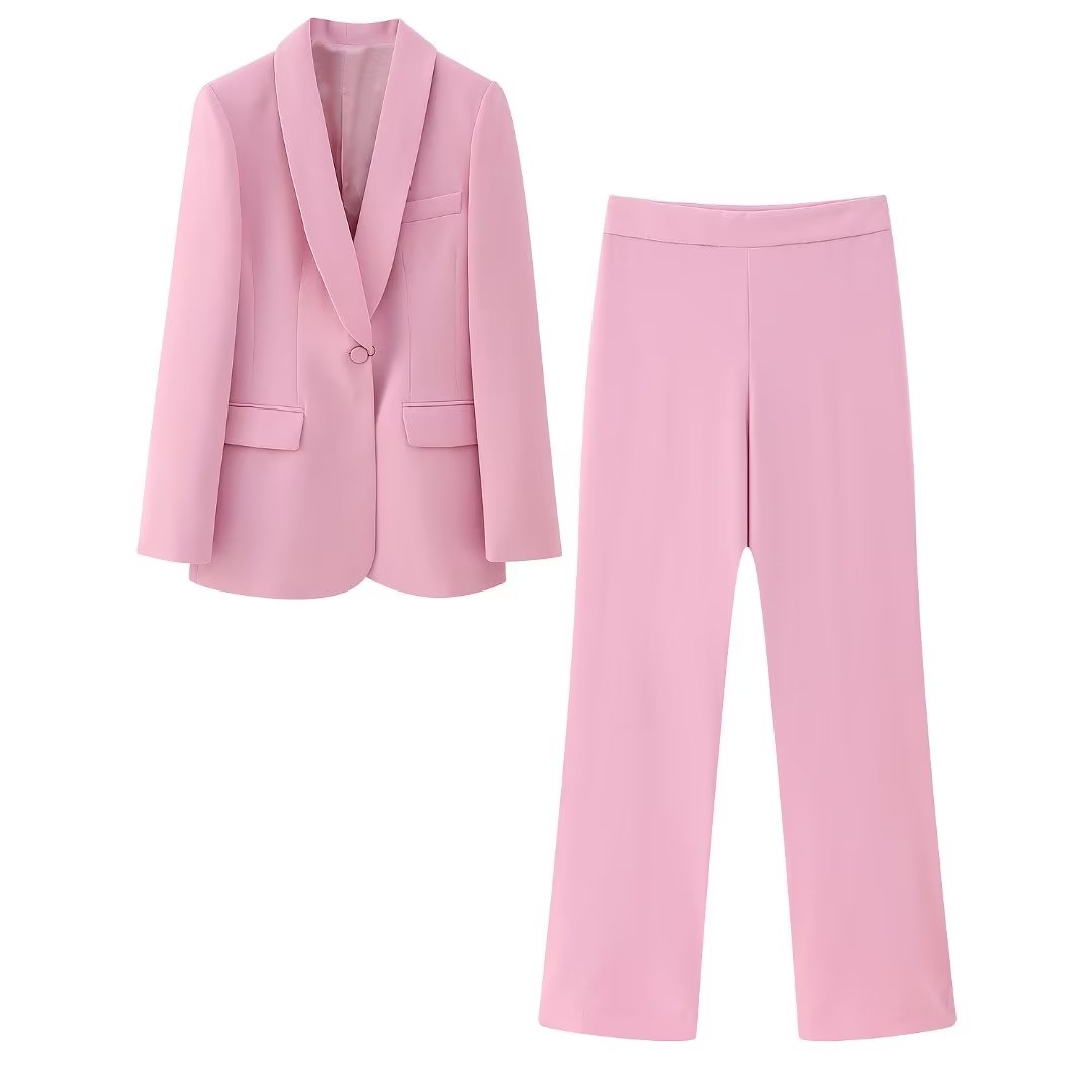 London Pink Suit Two Piece Set