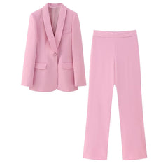 London Pink Suit Two Piece Set