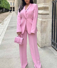 London Pink Suit Two Piece Set